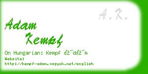 adam kempf business card